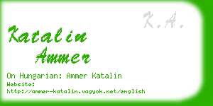katalin ammer business card